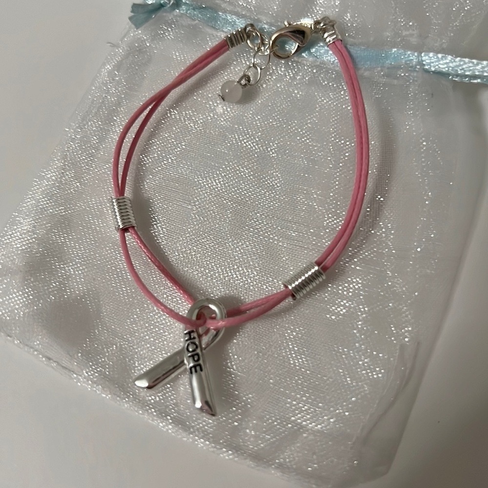 FREE with any purchase-Hope Breast Cancer Awareness Bracelet- Pink